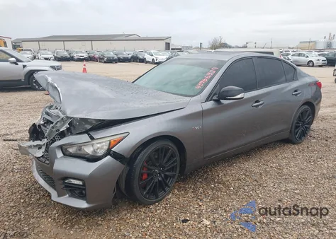 2016 Infiniti Q50 3.0T Red Sport 400 z USA, uszkodzony, nr VIN JN1FV7AP8GM420076